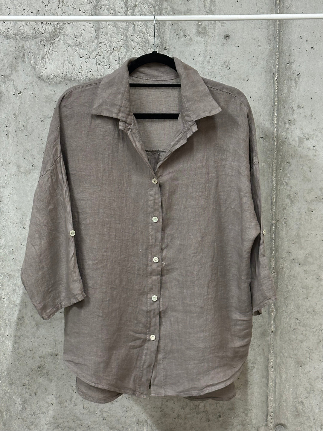 Chemisier "Tom" long &amp; oversize 100% lin (38/42) MADE IN ITALY