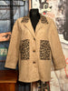 Manteau court "léo" beige