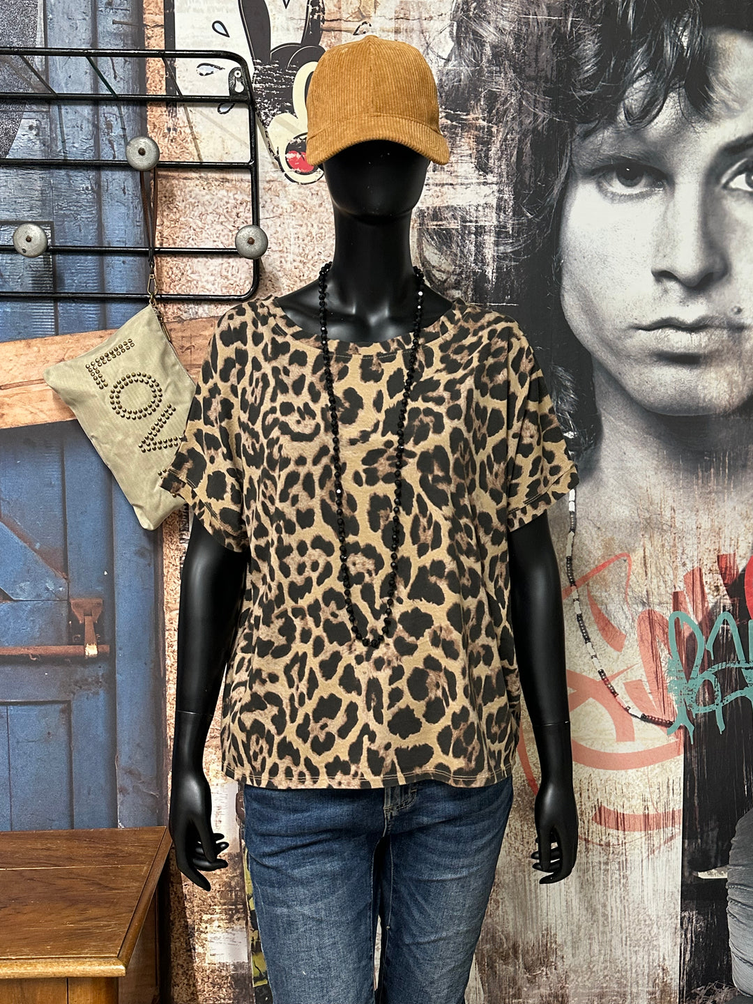 T-shirt léopard "Romy" 100% coton (38/42) MADE IN ITALY