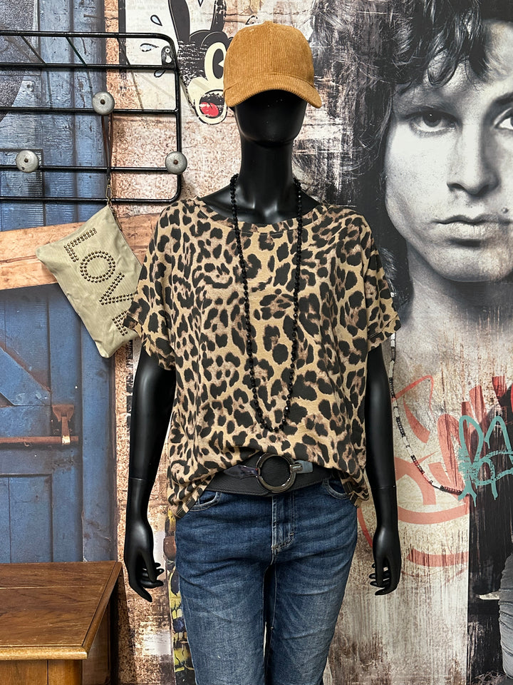 T-shirt léopard "Romy" 100% coton (38/42) MADE IN ITALY