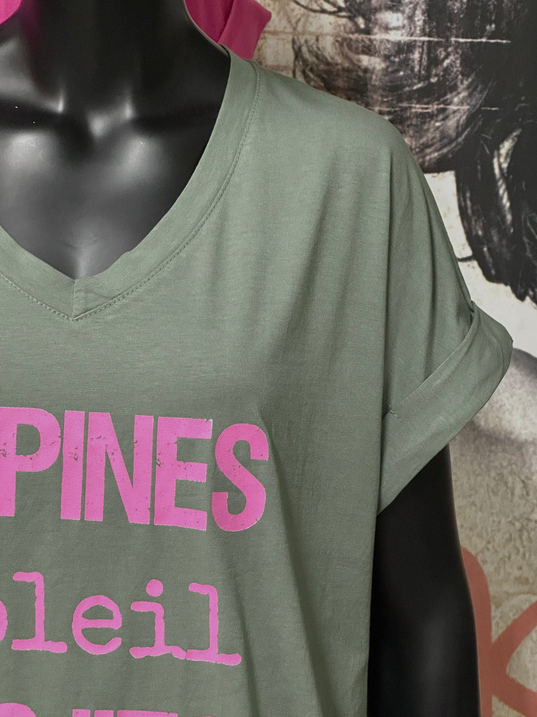 T-shirt "Charlie" oversize "Copines, soleil, Mojito" (42/46) MADE IN ITALY