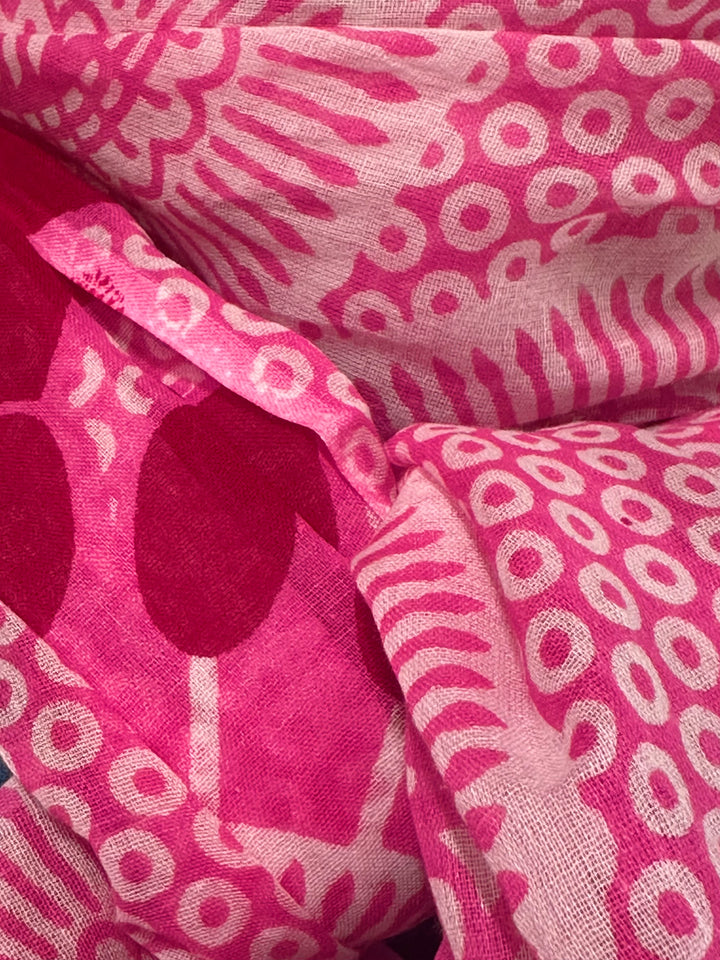 Foulard/étole pink 100% coton