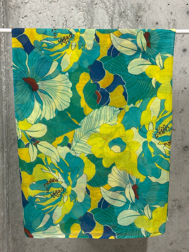 Foulard/étole aqua 100% coton