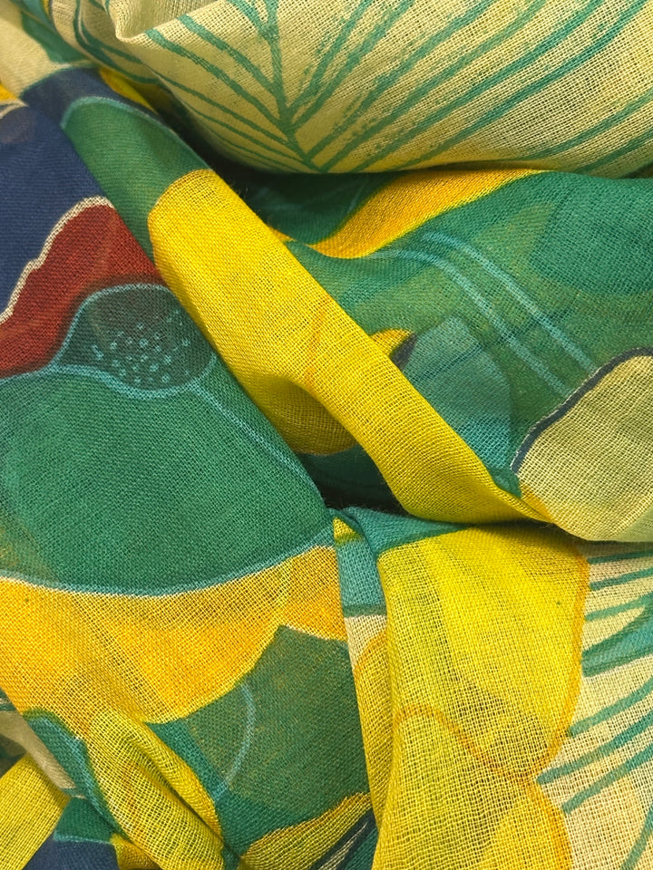 Foulard/étole aqua 100% coton