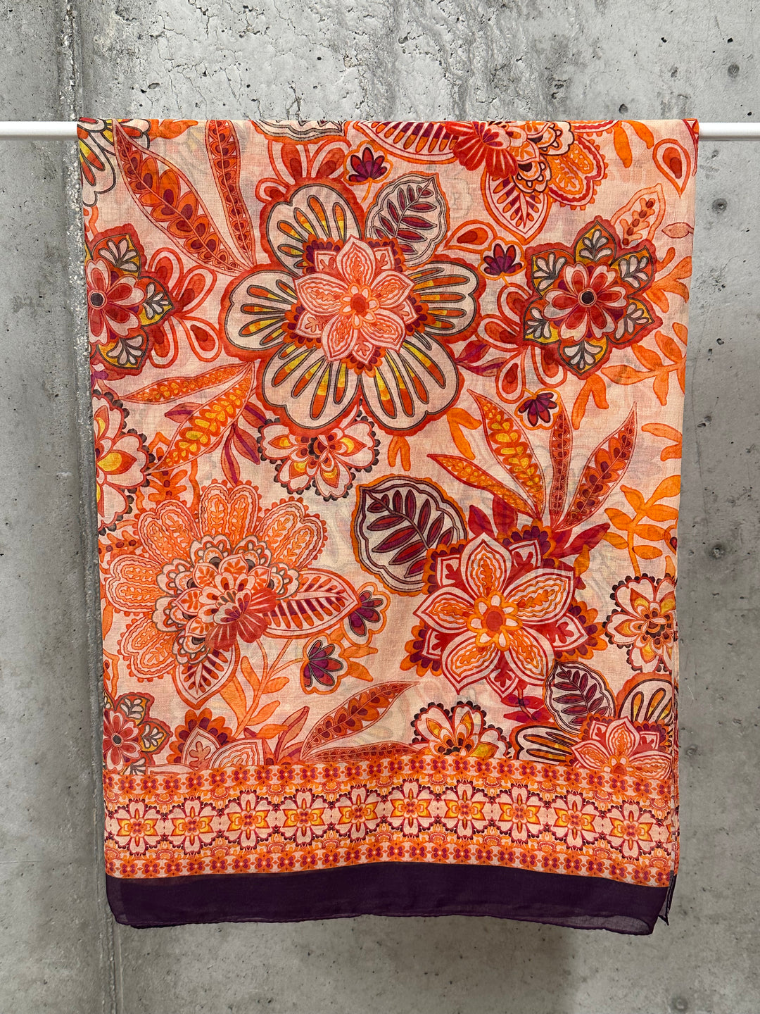 Foulard/étole orange 100% coton