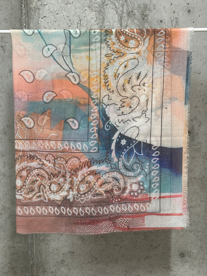 Foulard carré nuancé pastel MADE IN ITALY