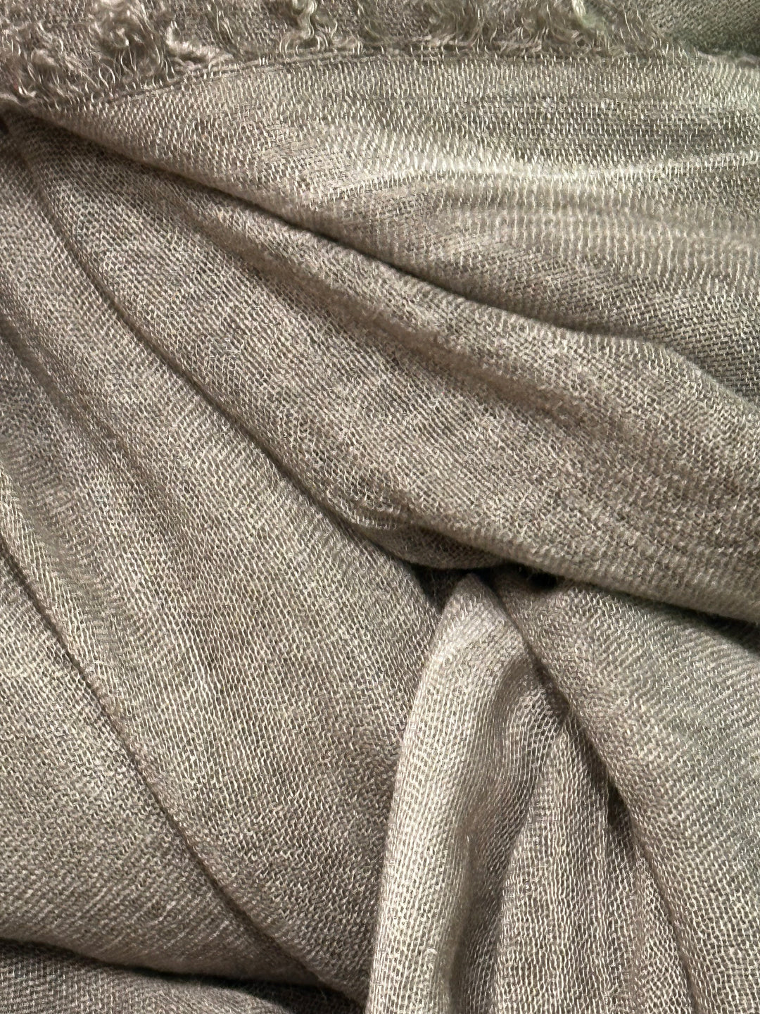 Foulard/étole taupe uni 100% bambou MADE IN ITALY