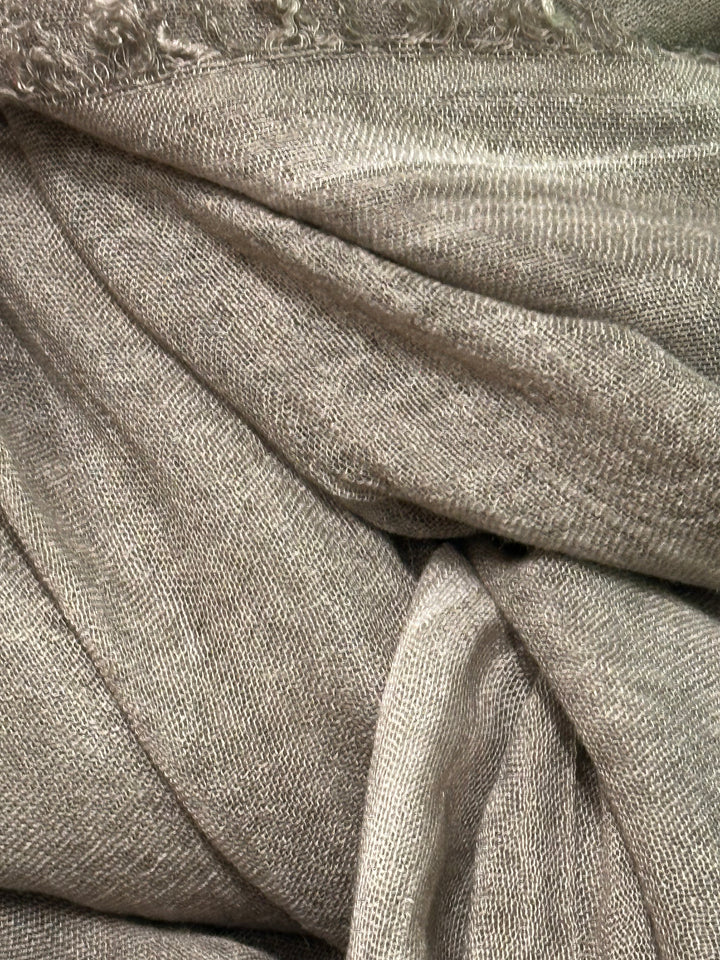 Foulard/étole taupe uni 100% bambou MADE IN ITALY