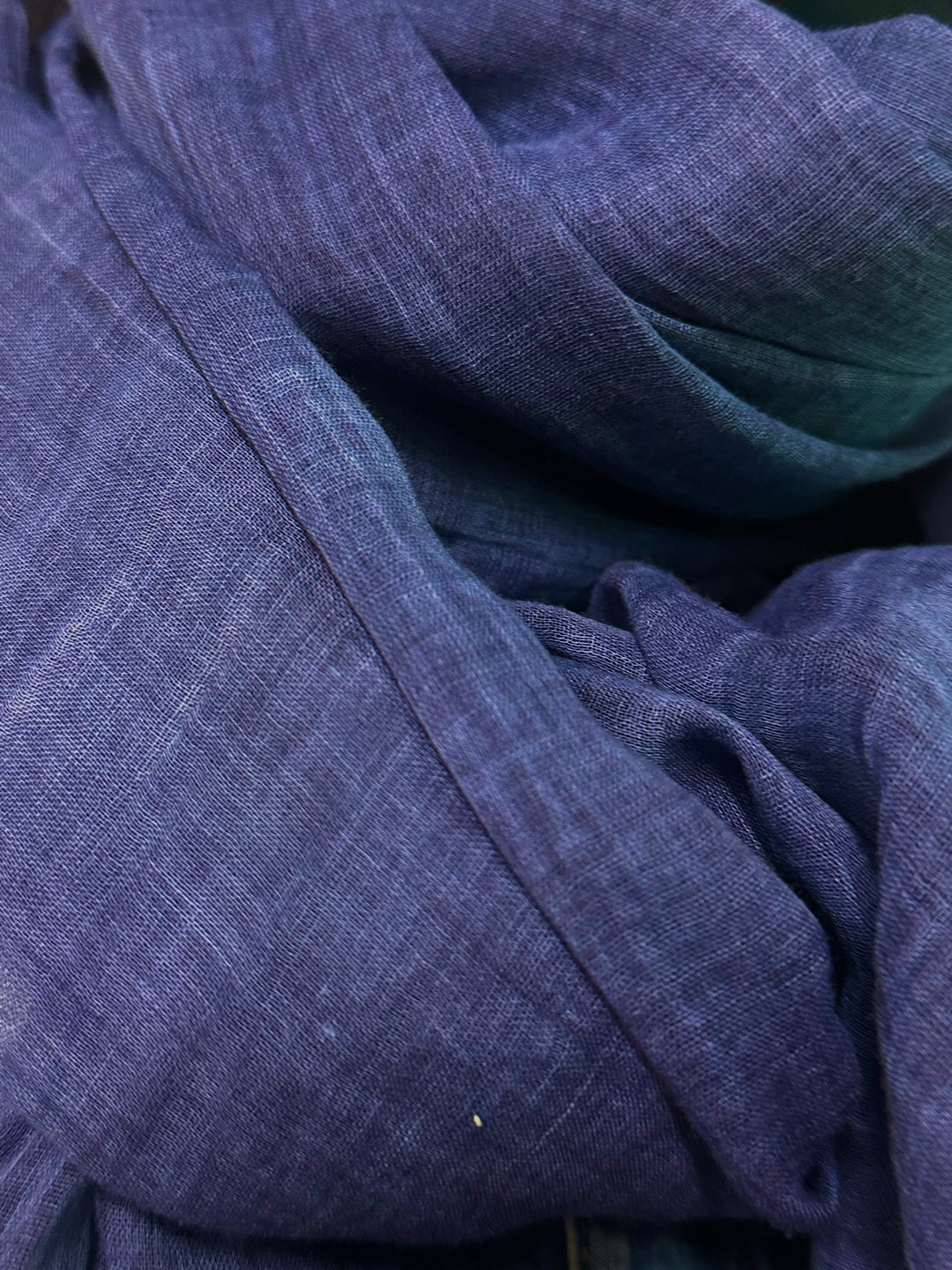 Foulard/étole bleu marine uni 100% coton