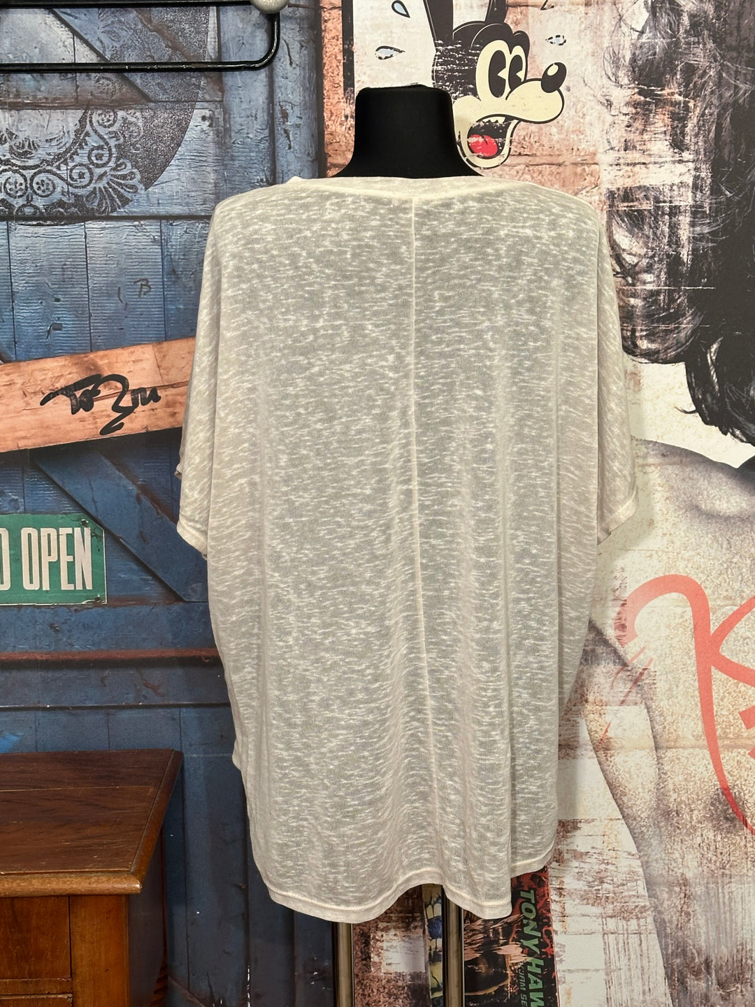T-shirt + size col V "Ibiza sun" beige chiné