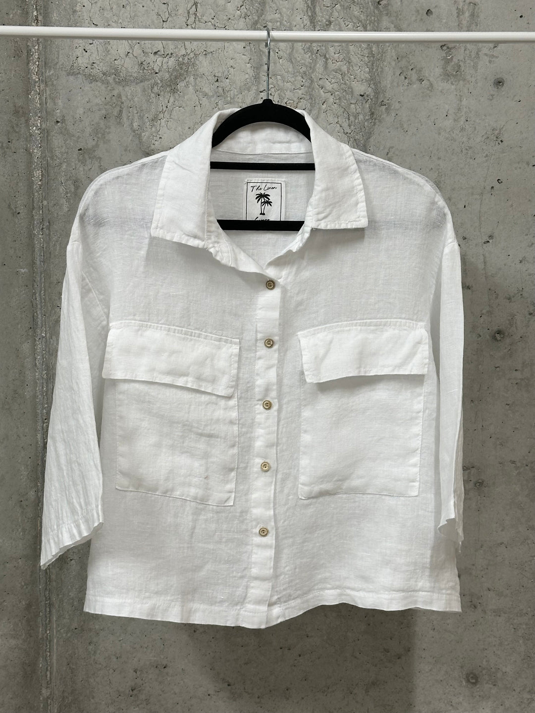 Veste/Chemisier court "Elena" 100% lin (38/42) MADE IN ITALY