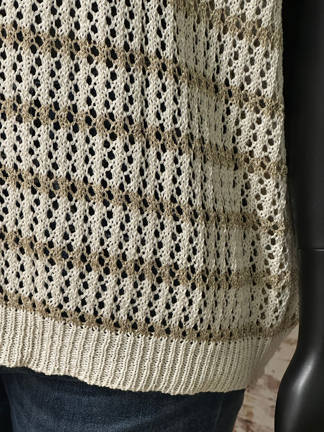 Top polo "Alessia" 100% coton en maille ajourée (40/44) MADE IN ITALY