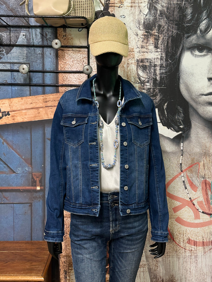 Veste en jean stretch "Nina" denim foncé (40 ➡️ 48)