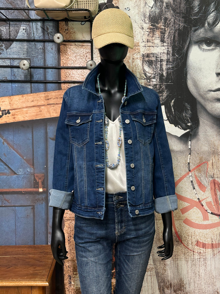 Veste en jean stretch "Nina" denim foncé (40 ➡️ 48)