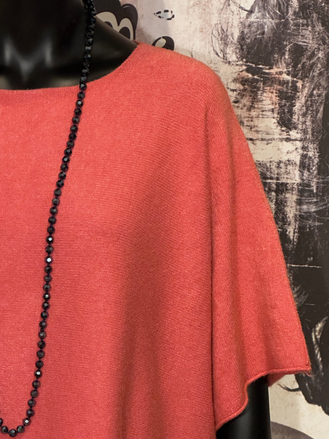 Pull court + size manches courtes rose vintage