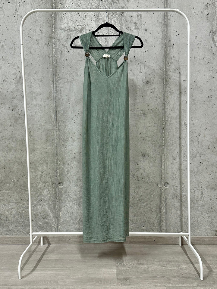 Robe longue "Ava" fluide &amp; unie (38/42) MADE IN ITALY