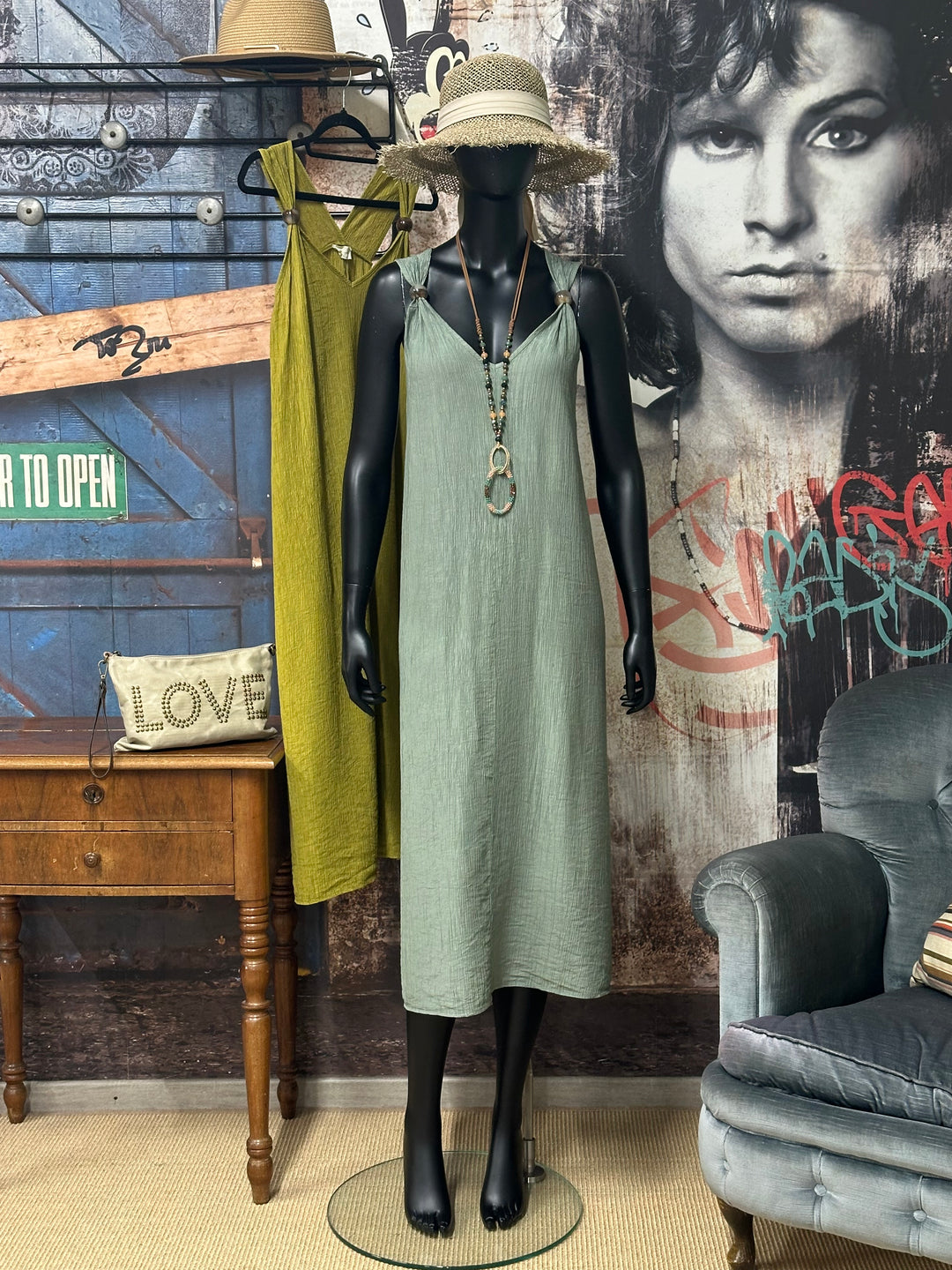 Robe longue "Ava" fluide &amp; unie (38/42) MADE IN ITALY
