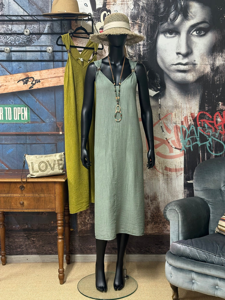Robe longue "Ava" fluide &amp; unie (38/42) MADE IN ITALY