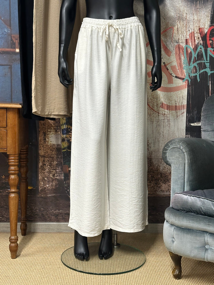 Pantalon "Pablo" fluide &amp; taille élastique 100%viscose (38/42) MADE IN ITALY