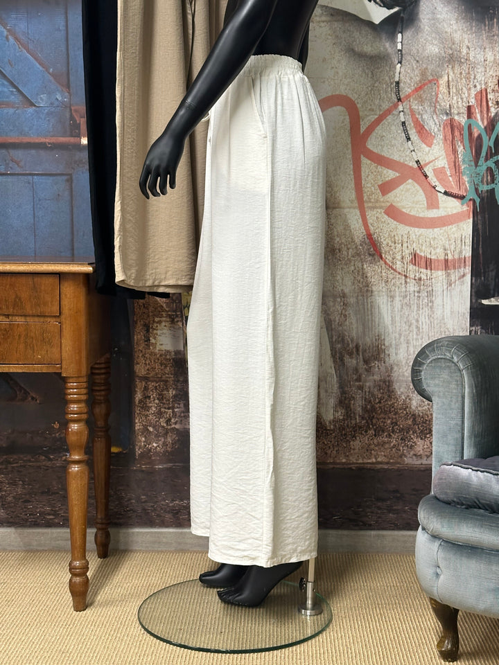 Pantalon "Pablo" fluide &amp; taille élastique 100%viscose (38/42) MADE IN ITALY