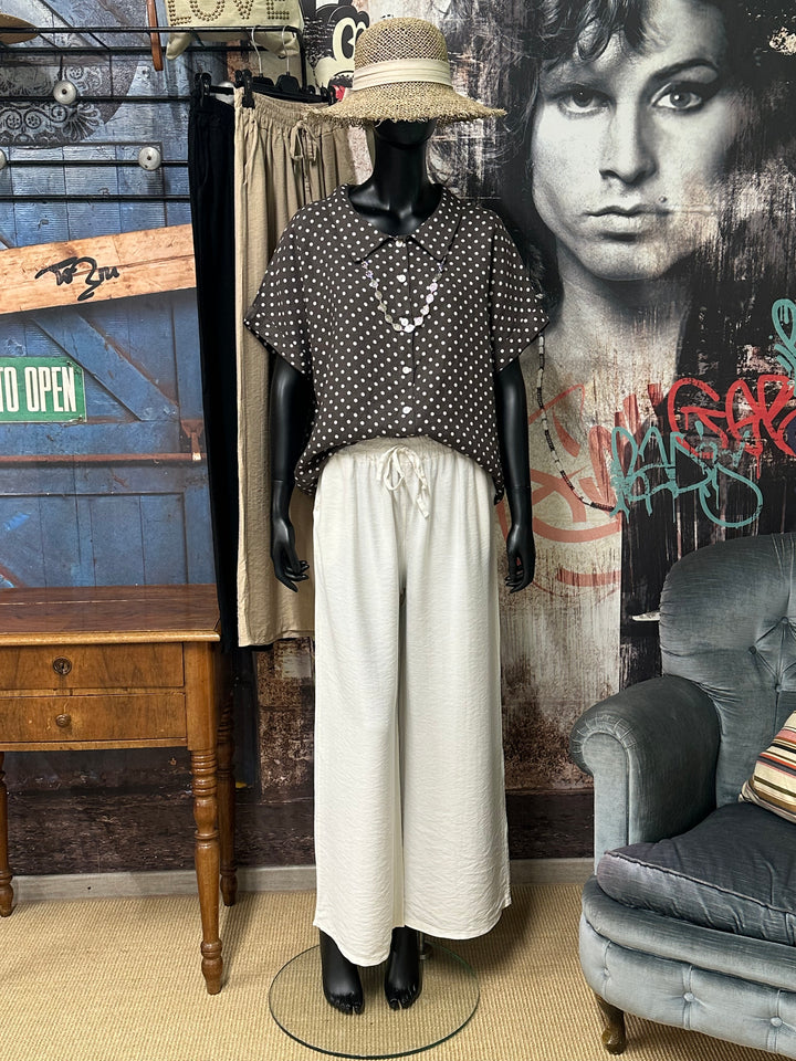 Pantalon "Pablo" fluide &amp; taille élastique 100%viscose (38/42) MADE IN ITALY