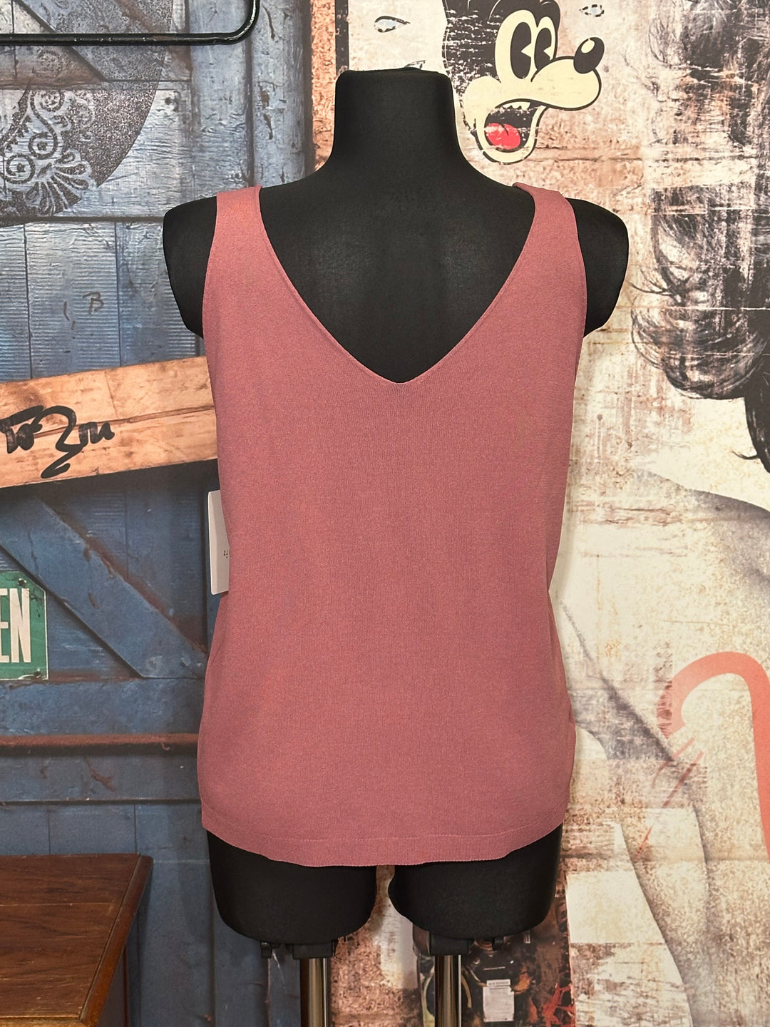 Ultrafließendes Tanktop in Vintage-Rosa