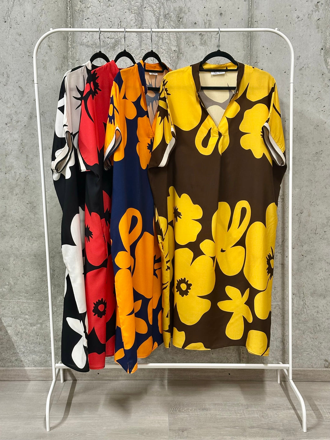 Robe longue "Céleste" imprimé floral 100% viscose (40/46) MADE IN ITALY