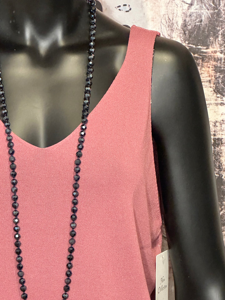 Ultrafließendes Tanktop in Vintage-Rosa
