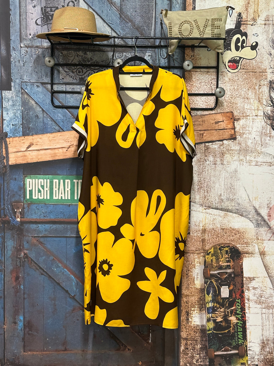 Robe longue "Céleste" imprimé floral 100% viscose (40/46) MADE IN ITALY