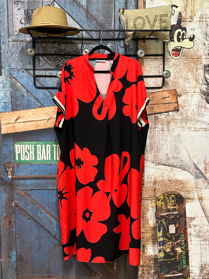 Robe longue "Céleste" imprimé floral 100% viscose (40/46) MADE IN ITALY