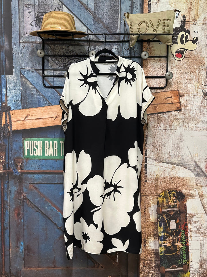 Robe longue "Céleste" imprimé floral 100% viscose (40/46) MADE IN ITALY