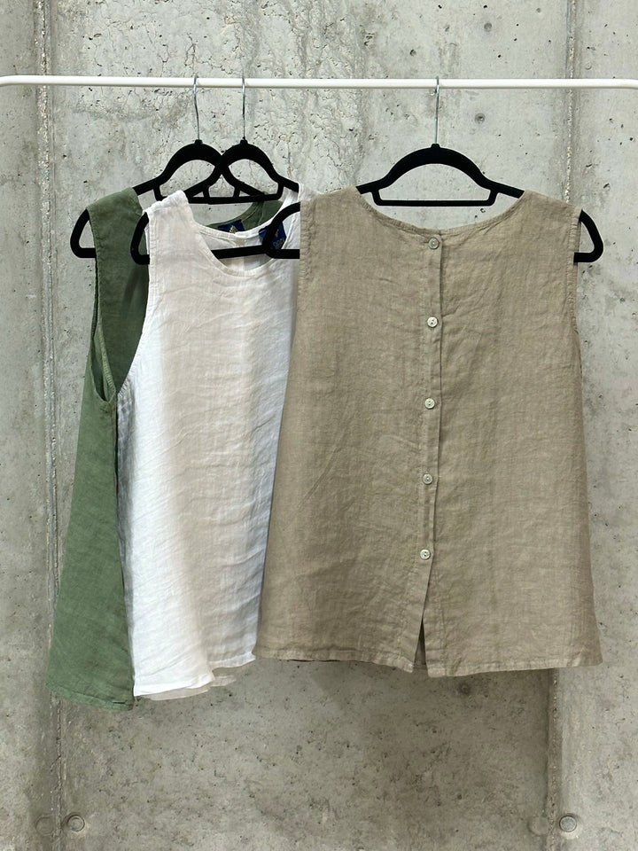 Top uni "Charlotte" 100% lin (38/42) MADE IN ITALY