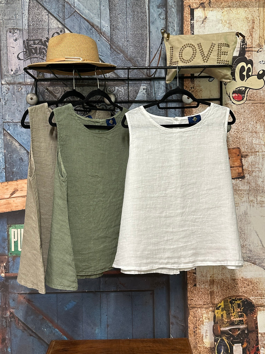 Top uni "Charlotte" 100% lin (38/42) MADE IN ITALY