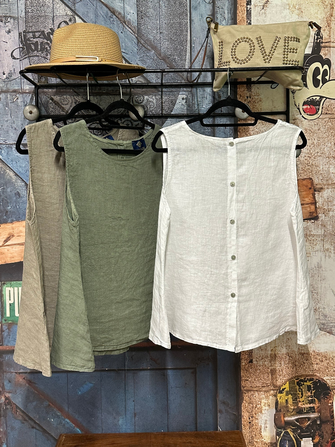 Top uni "Charlotte" 100% lin (38/42) MADE IN ITALY