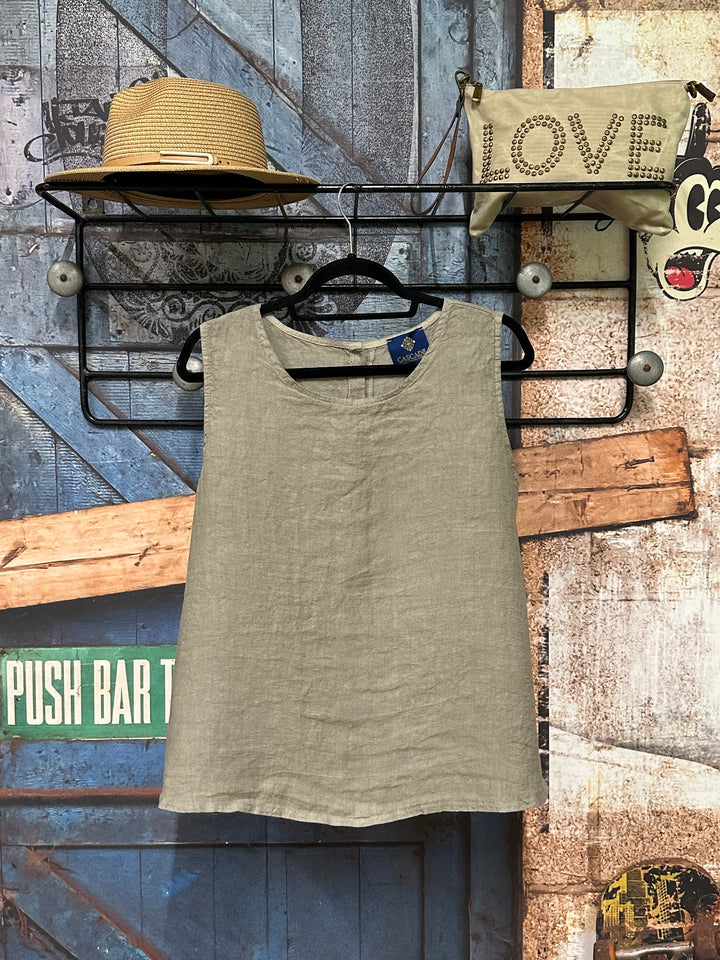 Top uni "Charlotte" 100% lin (38/42) MADE IN ITALY
