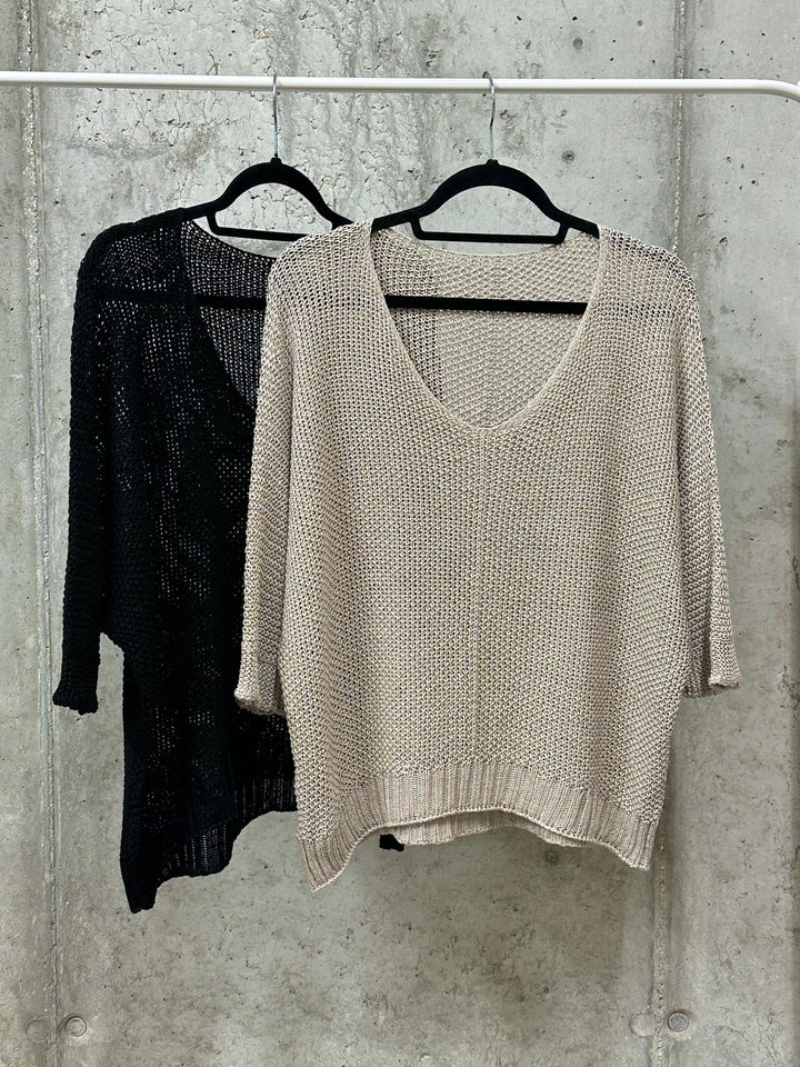 Pull "Justin" en maille ajourée (38/42) MADE IN ITALY
