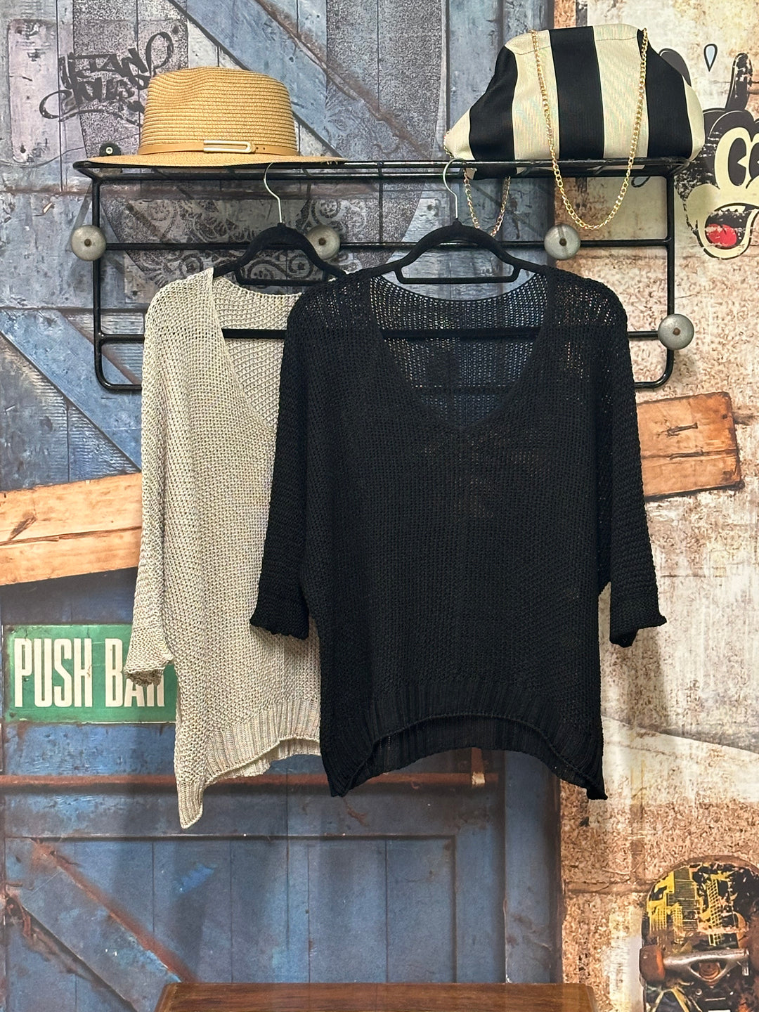 Pull "Justin" en maille ajourée (38/42) MADE IN ITALY