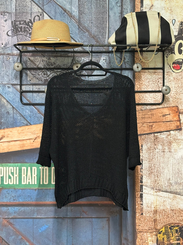Pull "Justin" en maille ajourée (38/42) MADE IN ITALY