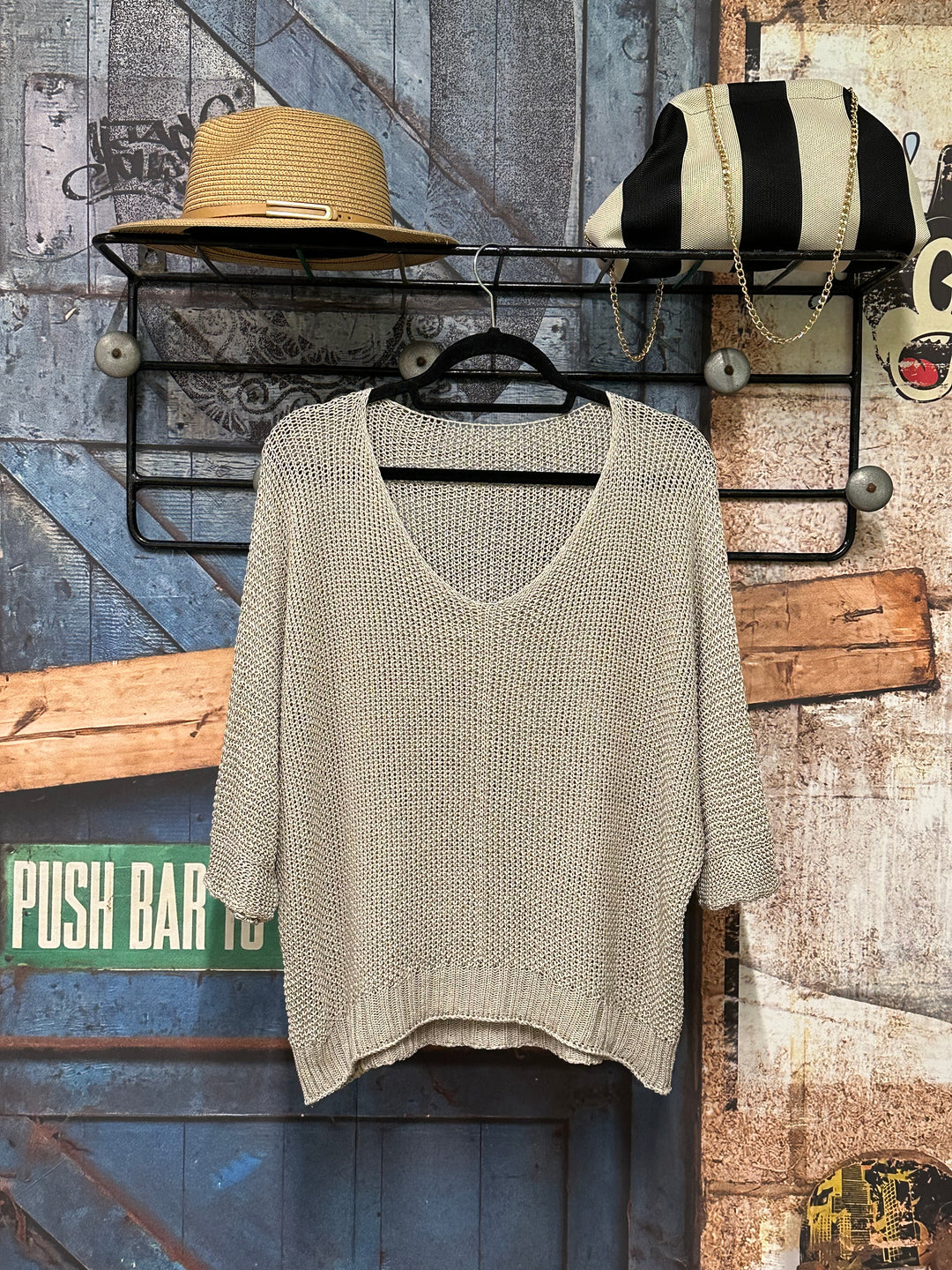 Pull "Justin" en maille ajourée (38/42) MADE IN ITALY