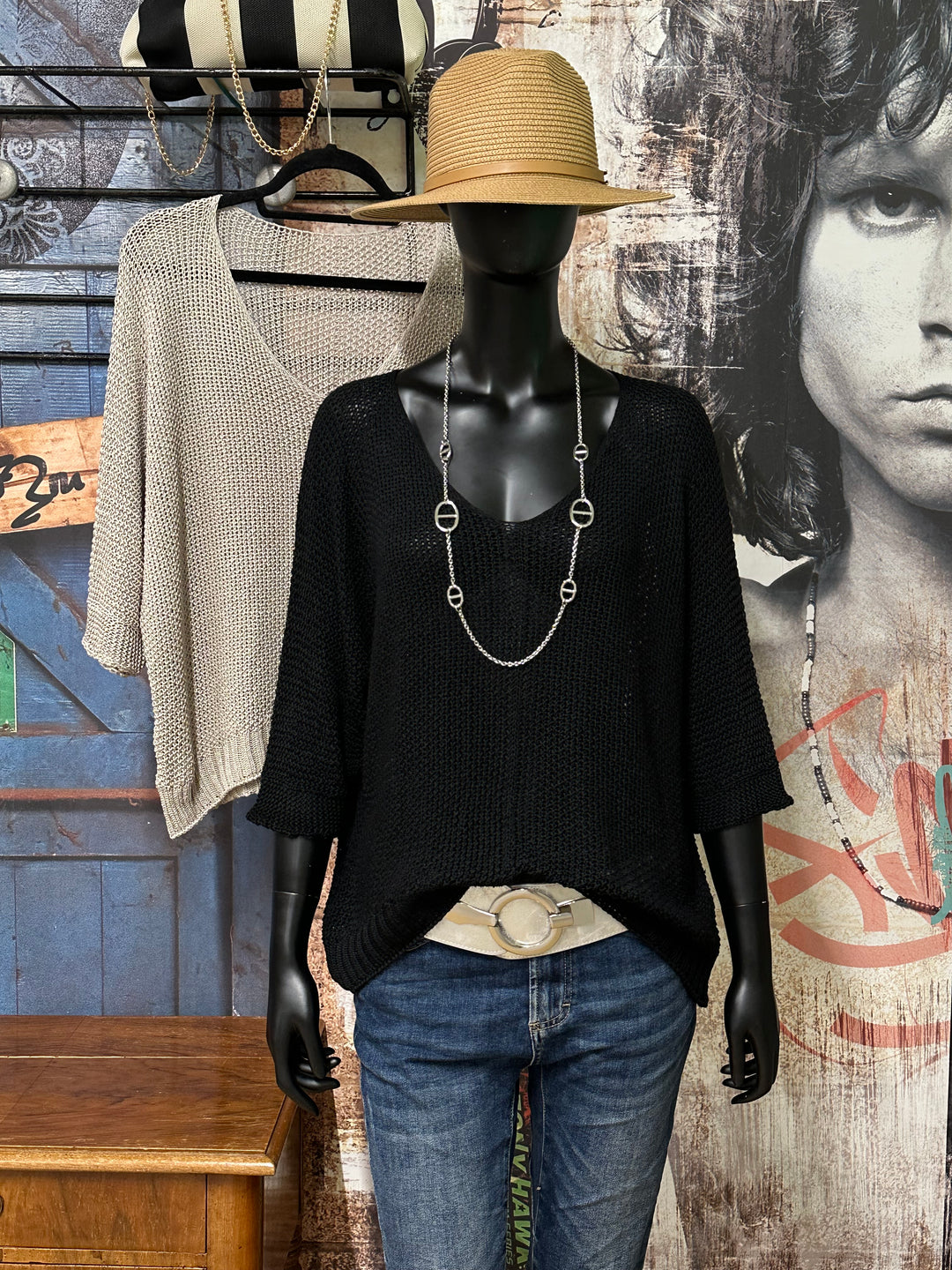 Pull "Justin" en maille ajourée (38/42) MADE IN ITALY
