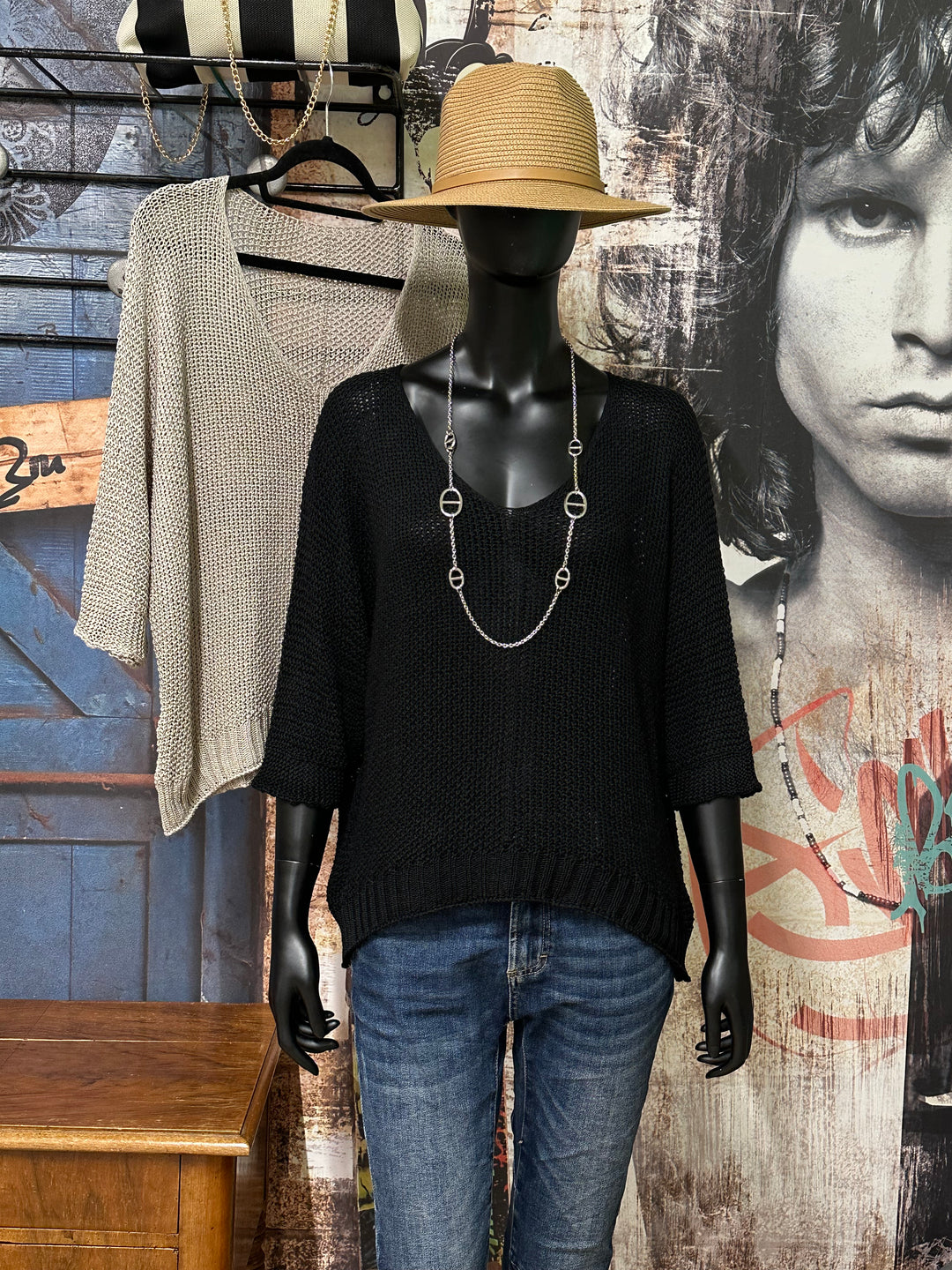 Pull "Justin" en maille ajourée (38/42) MADE IN ITALY