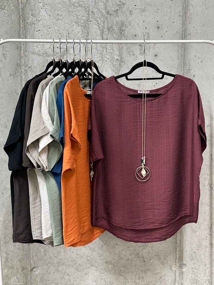 Top "Jasmine" manches courtes &amp; 100% viscose (38/42) MADE IN ITALY