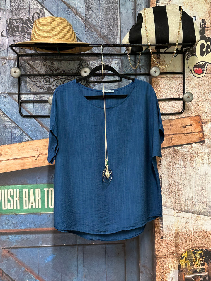 Top "Jasmine" manches courtes &amp; 100% viscose (38/42) MADE IN ITALY