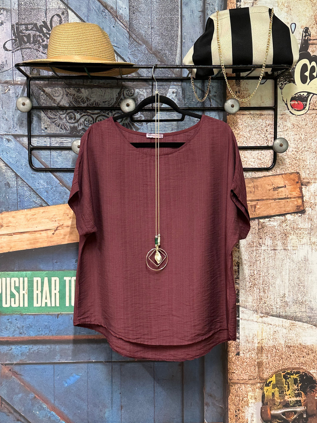 Top "Jasmine" manches courtes &amp; 100% viscose (38/42) MADE IN ITALY
