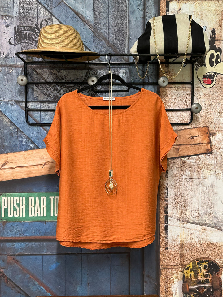 Top "Jasmine" manches courtes &amp; 100% viscose (38/42) MADE IN ITALY