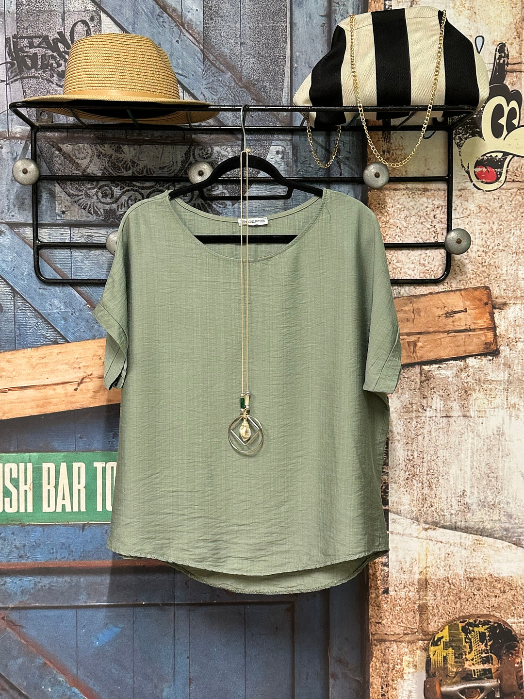 Top "Jasmine" manches courtes &amp; 100% viscose (38/42) MADE IN ITALY