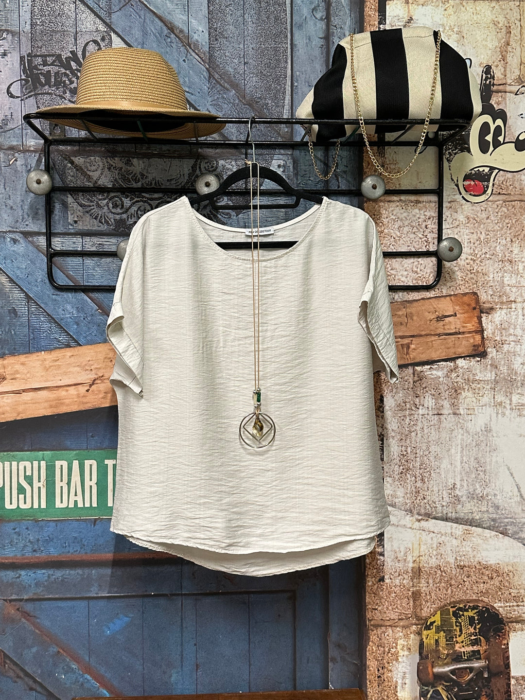 Top "Jasmine" manches courtes &amp; 100% viscose (38/42) MADE IN ITALY
