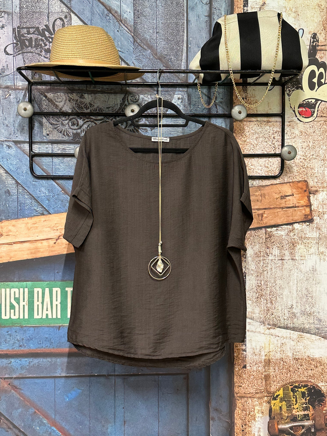 Top "Jasmine" manches courtes &amp; 100% viscose (38/42) MADE IN ITALY