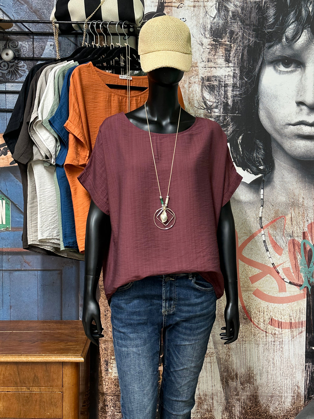 Top "Jasmine" manches courtes &amp; 100% viscose (38/42) MADE IN ITALY