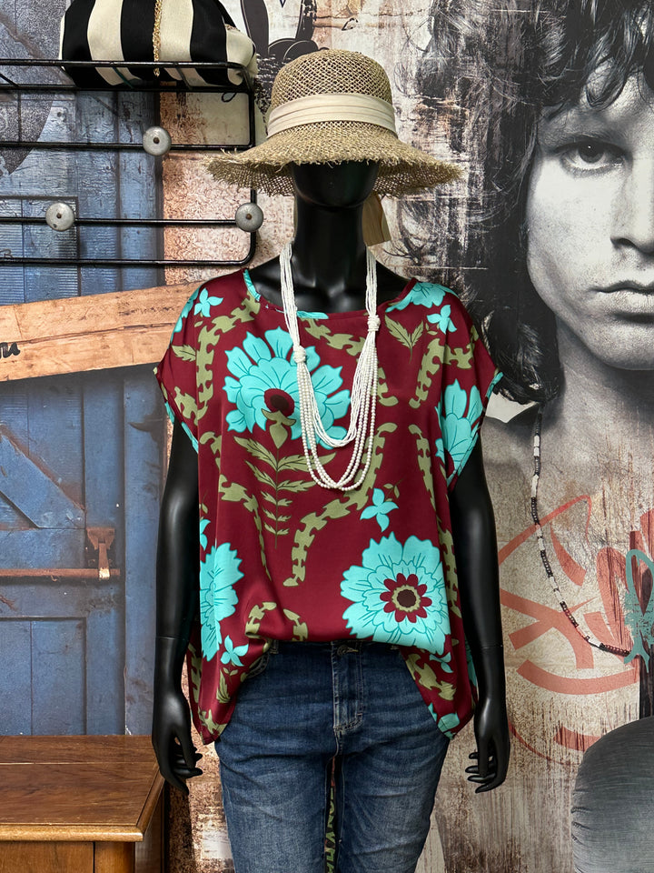 Blouse satinée "Aria" soie &amp; viscose (40/44) MADE IN ITALY